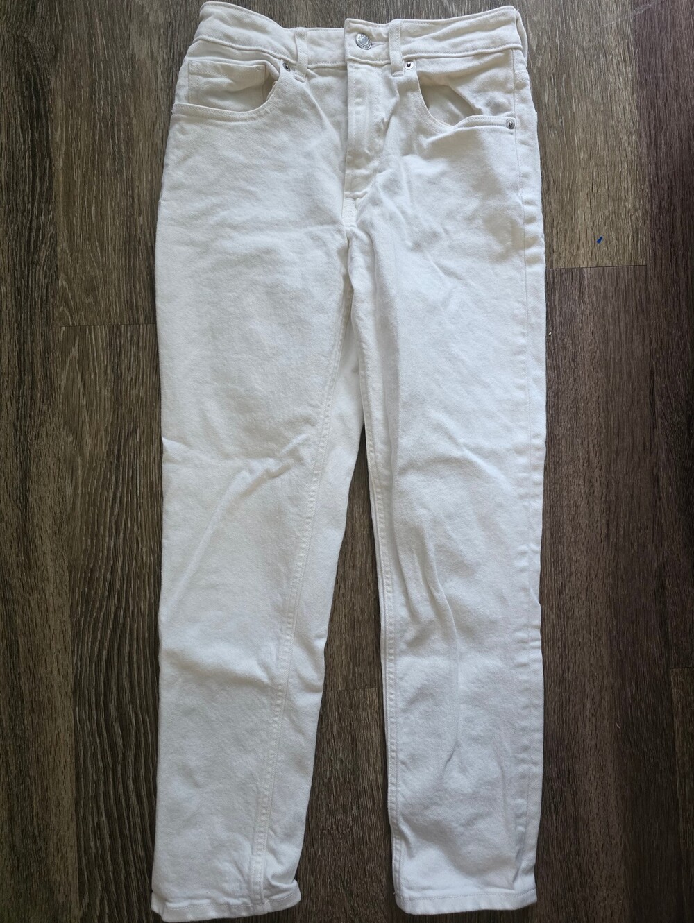Women's White High-Rise Jeans - Classic Slim Fit Everlane Curvy Cheeky Jean Size